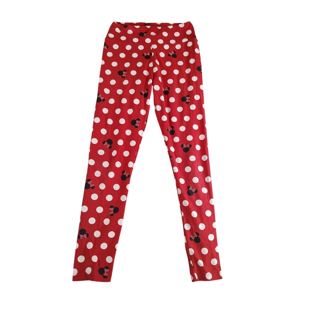 Disney Minnie LuLaRoe Leggings Womens One Size Red Pants Polka Dot Activewear